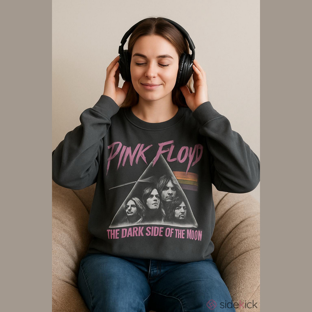 Pink Floyd Dark Side Of The Moon Grayson Threads Women Crop Pullover Sz L or XL